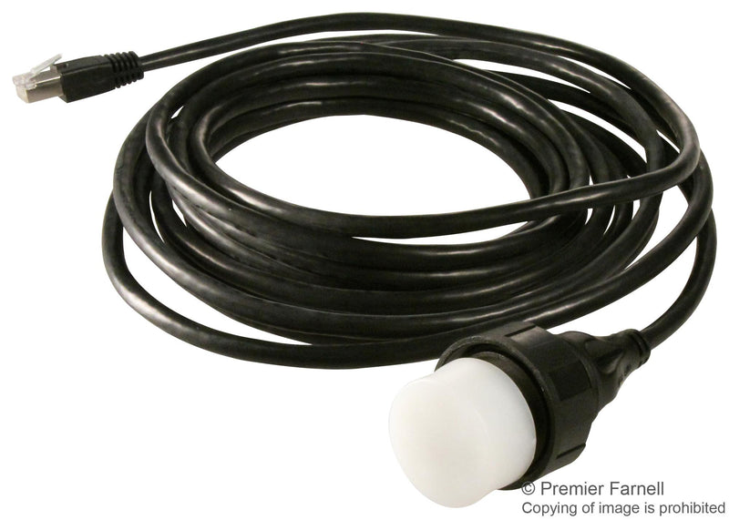 BULGIN PX0837/5M00 Ethernet Cable, Patch Lead, Cat5e, RJ45 Buccaneer Plug to RJ45 Plug, Black, 5 m