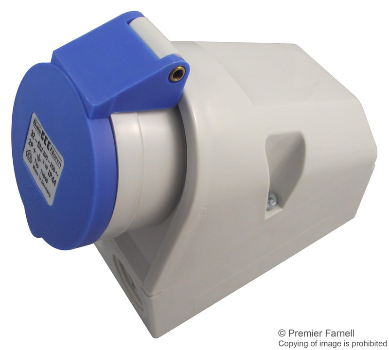 CEENORM 11949 Pin & Sleeve Connector, 32 A, 240 V, Cable Mount