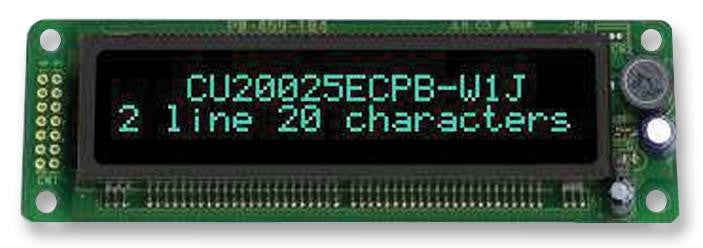 NORITAKE ITRON CU20025-UW1J VFD MODULE, 2X20, 5MM