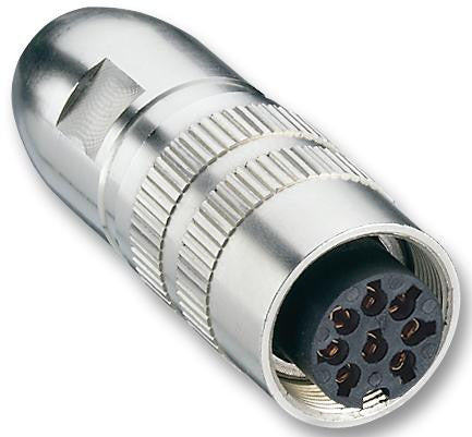 LUMBERG 0322 08-1 Circular Connector, 03 Series, Cable Mount Receptacle, 8 Contacts, Solder Socket, Threaded