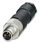 Phoenix Contact SACC-M 8MS-3CON-M SACC-M 8MS-3CON-M Sensor Connector M8 Male 3 Positions Screw Pin Straight Cable Mount