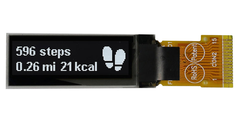 Midas MDOG128032C2V-WS MDOG128032C2V-WS Graphic Oled 128 x 32 Pixels Black on White 3V SPI 30mm 11.5mm -40 &Acirc;&deg;C