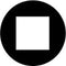 Rosco Standard Black and White Glass Spectrum Gobo #81187 Open Square (86mm = 3.4")