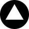 Rosco Standard Black and White Glass Spectrum Gobo #81188 Open Triangle (86mm = 3.4")