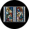 Rosco Standard Color Glass Spectrum Gobo #86674 Nativity Stained Glass (86mm = 3.4")