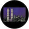 Rosco Standard Color Glass Spectrum Gobo #86724 Twin Towers 2 (86mm = 3.4")
