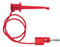 POMONA 3782-36-2 Test Lead, Minigrabber, Hook Clip to 4mm Banana Plug, Red, 60 V, 5 A, 914.4 mm