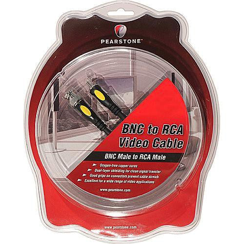 Pearstone BNC Male to RCA Male 75 Ohm Video Cable - 15' (4.5 m)
