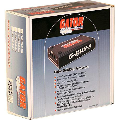 Gator Cases G-BUS-8-US Pedalboard Power Supply