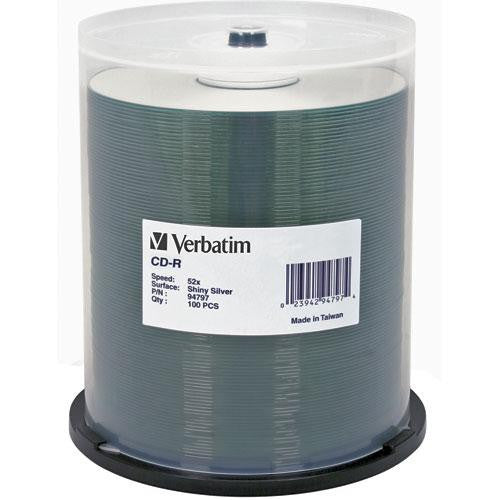 Verbatim CD-R Silver Silk Screen Disc (Spindle Pack of 100)