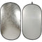 Impact Collapsible Oval Reflector Disc - Silver/White - 41x74"