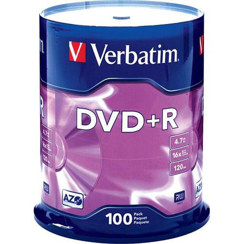 Verbatim DVD+R 4.7GB 16x Disc (100)