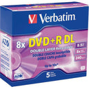 Verbatim DVD+R Double Layer, Recordable Disc in Jewel Case (Pack of 5)