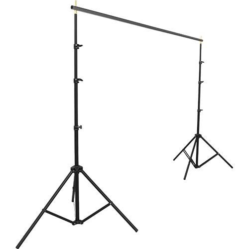 Impact Background System Kit with 10x12' Black, White, Chroma Green Muslins