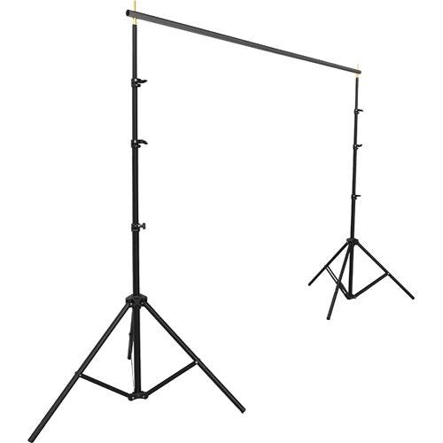 Impact Background Kit with 10 x 24' Tie-Dyed Slate Gray Muslin Backdrop