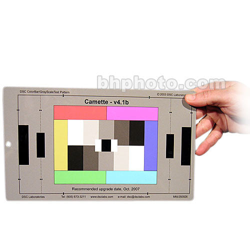 DSC Labs Handy Camette Test Chart - 5-Step Grayscale, 6 Primary Colors, CamWhite