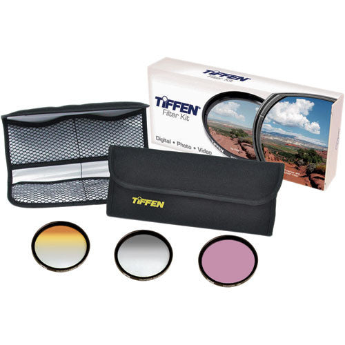 Tiffen 77mm Scenic Enhancement Kit 3 - Sunset Color Grad 2, Enhancing Filter, Color Grad ND .6 Filters