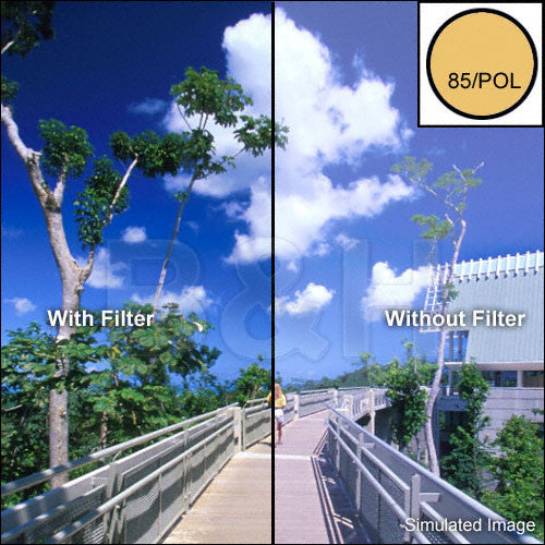 Tiffen 4.5" Round 85 Linear Polarizer Filter (Mounted, Non-Rotating)