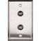 TecNec WPL-1102/R Stainless Steel Wall Plate with (2) 75 Ohm BNC Female Barrel Connectors (Recessed)