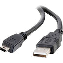 C2G 6.6' (2 m) USB 2.0 A/mini-B Cable (Black)