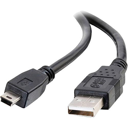 C2G 6.6' (2 m) USB 2.0 A/mini-B Cable (Black)