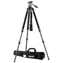 Miller 1643 Miller Solo DV Alloy Tripod (black) with DS-20 Fluid Head, Camera Plate, Pan Arm, and Soft Case- Supports up to 22 lb (10 kg)