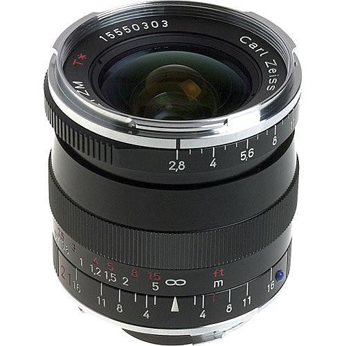 Zeiss Super Wide Angle 21mm f/2.8 Biogon T* ZM Manual Focus Lens for Zeiss Ikon and Leica M Mount Rangefinder Cameras - Black