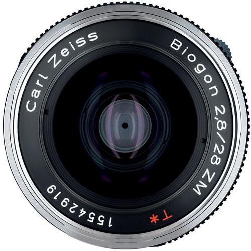 Zeiss Wide Angle 28mm f/2.8 Biogon T* ZM Manual Focus Lens for Zeiss Ikon and Leica M Mount Rangefinder Cameras - Silver