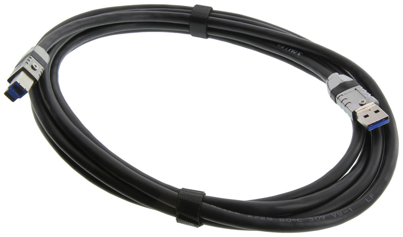 L-COM CAU3DCVISAB-3M USB Cable 3.0 A PLUG-B Plug 9.8FT