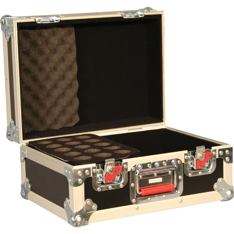 Gator Cases G-Tour M15 15 Drop ATA "Tour Style" Mic Flight Case - for 15 Microphones and Accessories
