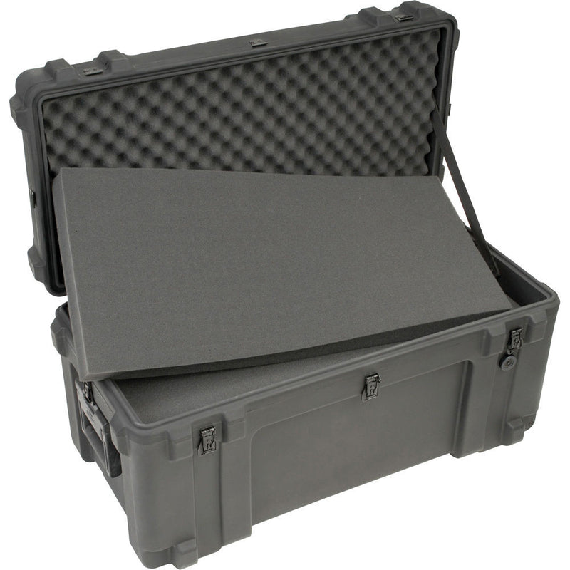 SKB 3R3214-15B-CW Roto-Molded Mil-Standard Utility Case with Cubed Foam Interior and wheels
