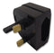 POWERCONNECTIONS CP1B BLACK Euro 2 Pin to UK 3 Pin Converter Plug - Quick Fit