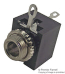 PRO SIGNAL PSG01537 Phone Audio Connector, 3 Contacts, Jack, 3.5 mm, Chassis Mount, Metal Body