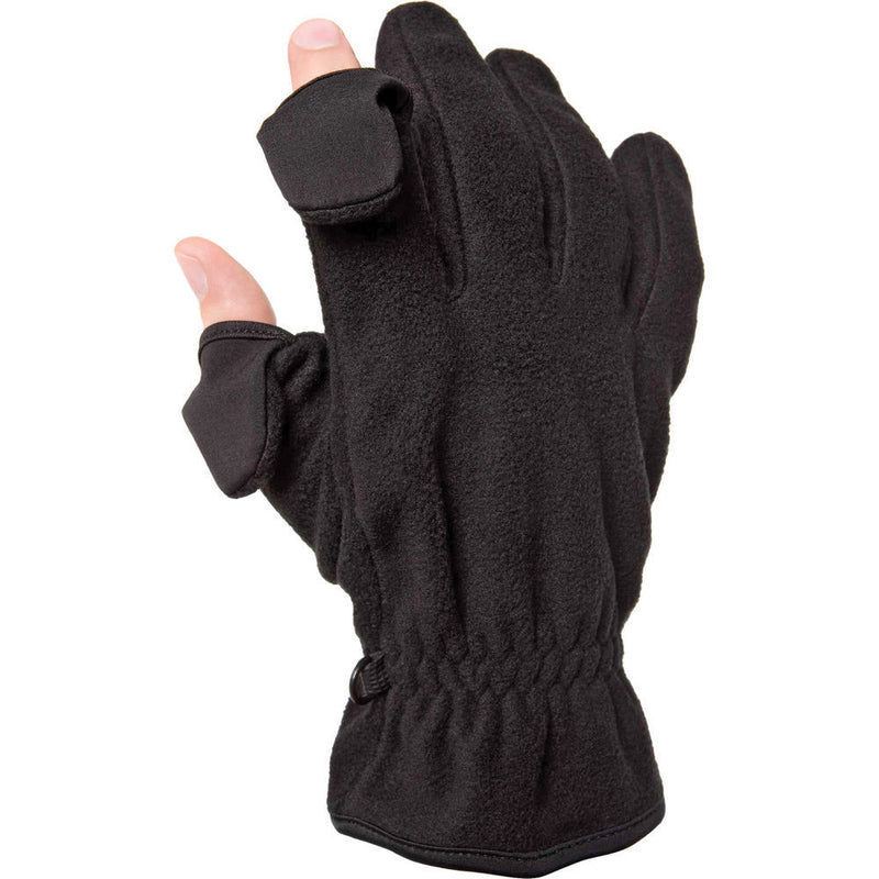 Freehands Women's Unlined Fleece Gloves (Large, Black)