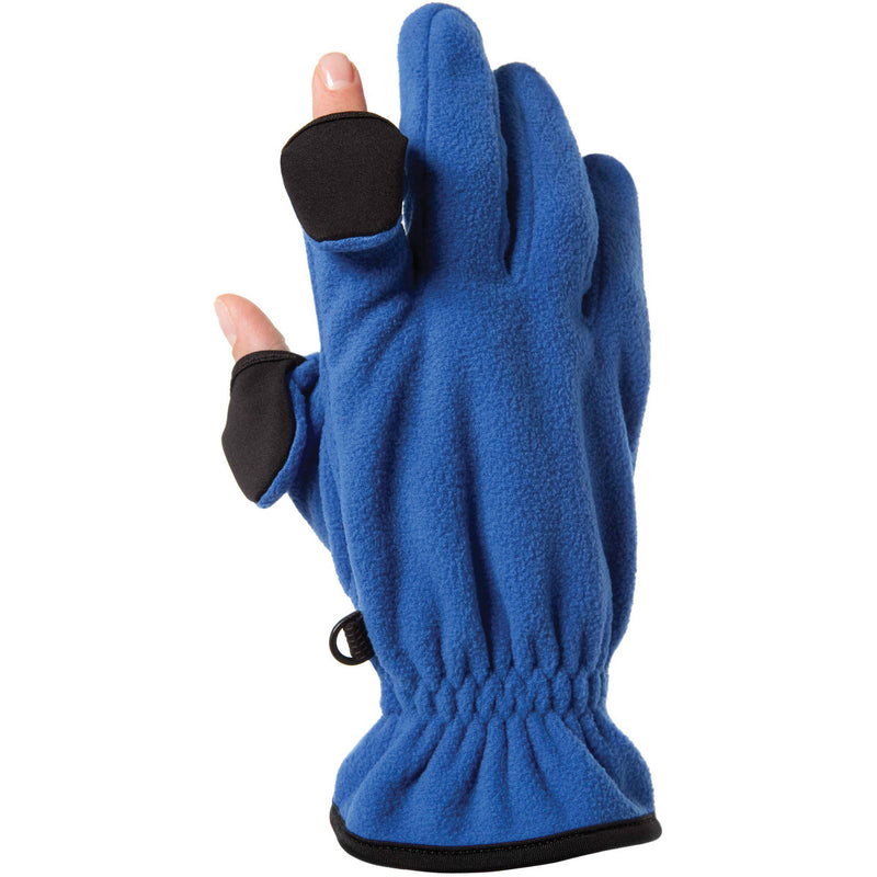 Freehands Women's Unlined Fleece Gloves (Medium, Blue)