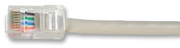 VIDEK 1996-10 Ethernet Cable, Patch Lead, Cat6, RJ45 Plug to RJ45 Plug, Beige, 10 m