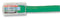 VIDEK 1996-0.5G Ethernet Cable, Patch Lead, Cat6, RJ45 Plug to RJ45 Plug, Green, 500 mm