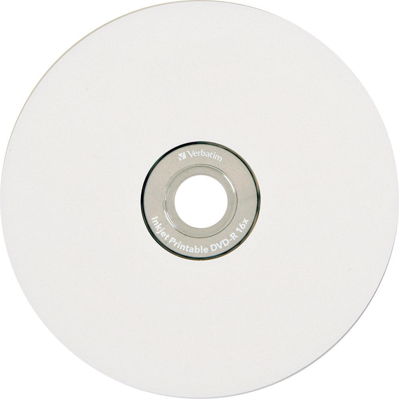 Verbatim DVD-R 4.76GB 16x White Inkjet Printable (100 Pack)
