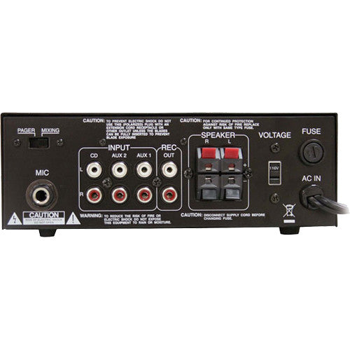 Pyle Pro PTAU23 Mini 40 Watt x 2 Stereo Power Amplifier w/ USB/Aux Inputs