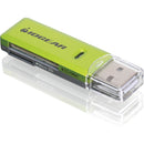 IOGEAR SD/microSD/MMC Card Reader/Writer (Green)