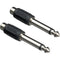 Hosa Technology GPR101 Male 1/4" Phone to Female RCA Adapter- 2 Pieces