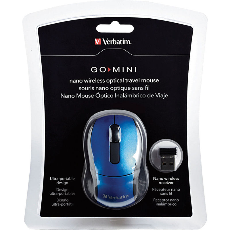 Verbatim Wireless Mini Travel Mouse - Blue