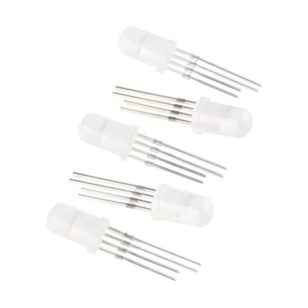 Tanotis - SparkFun LED - RGB Addressable, PTH, 5mm Diffused (5 Pack) Other - 1