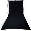 Westcott 9 x 20' Wrinkle-Resistant Polyester Backdrop (Rich Black)