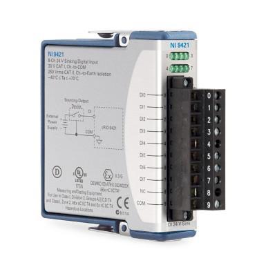 NI 779002-01 779002-01 Digital Input Module C Series NI-9421 8 11 V to 30 Screw Terminal