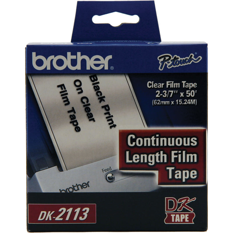 Brother Black Print on Clear Tape (2-3/7" x 50')