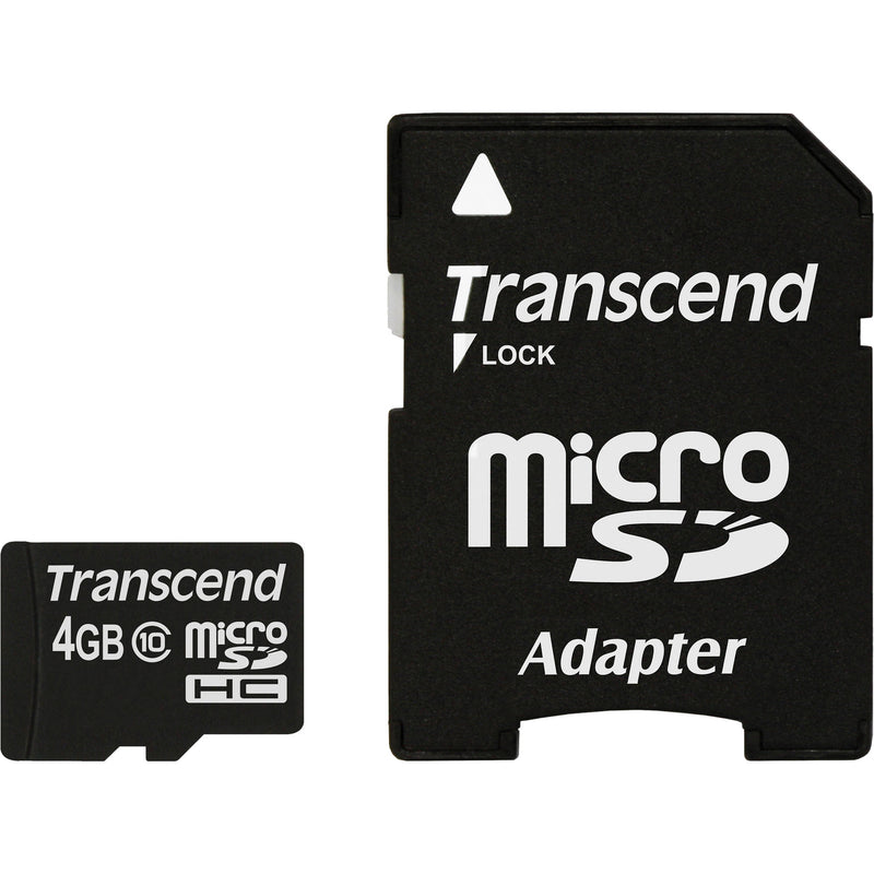 Transcend 4GB Premium microSDHC Memory Card with SD Adapter