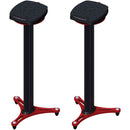 Ultimate Support MS-100 Second-Generation Column Studio Monitor Stand (Pair, Black/Red)