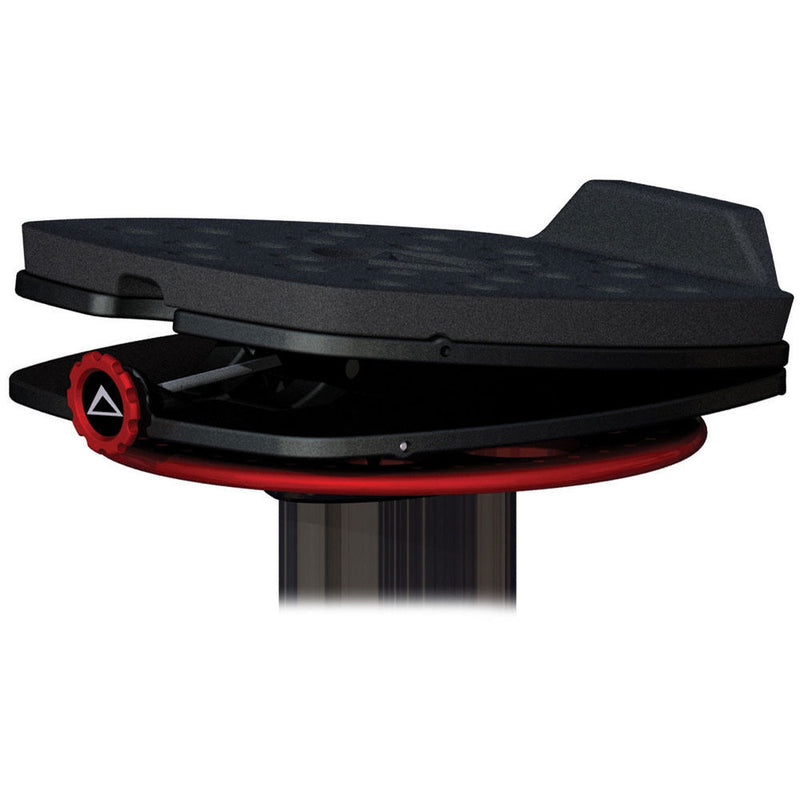 Ultimate Support MS-100 Second-Generation Column Studio Monitor Stand (Pair, Black/Red)