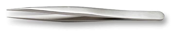 IDEAL-TEK 00 SA Tweezer, High Precision, Flat, 120 mm, Stainless Steel Body, Stainless Steel Tip